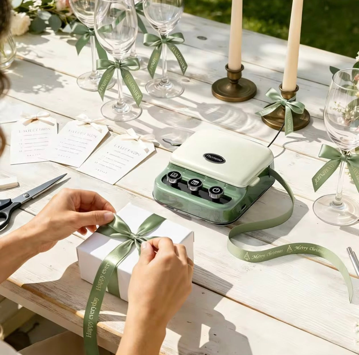 Phomemo Ribbon Label Printer, P15 Custom Text/Icon Mini
Portable Label Maker Machine with Tape for Gift