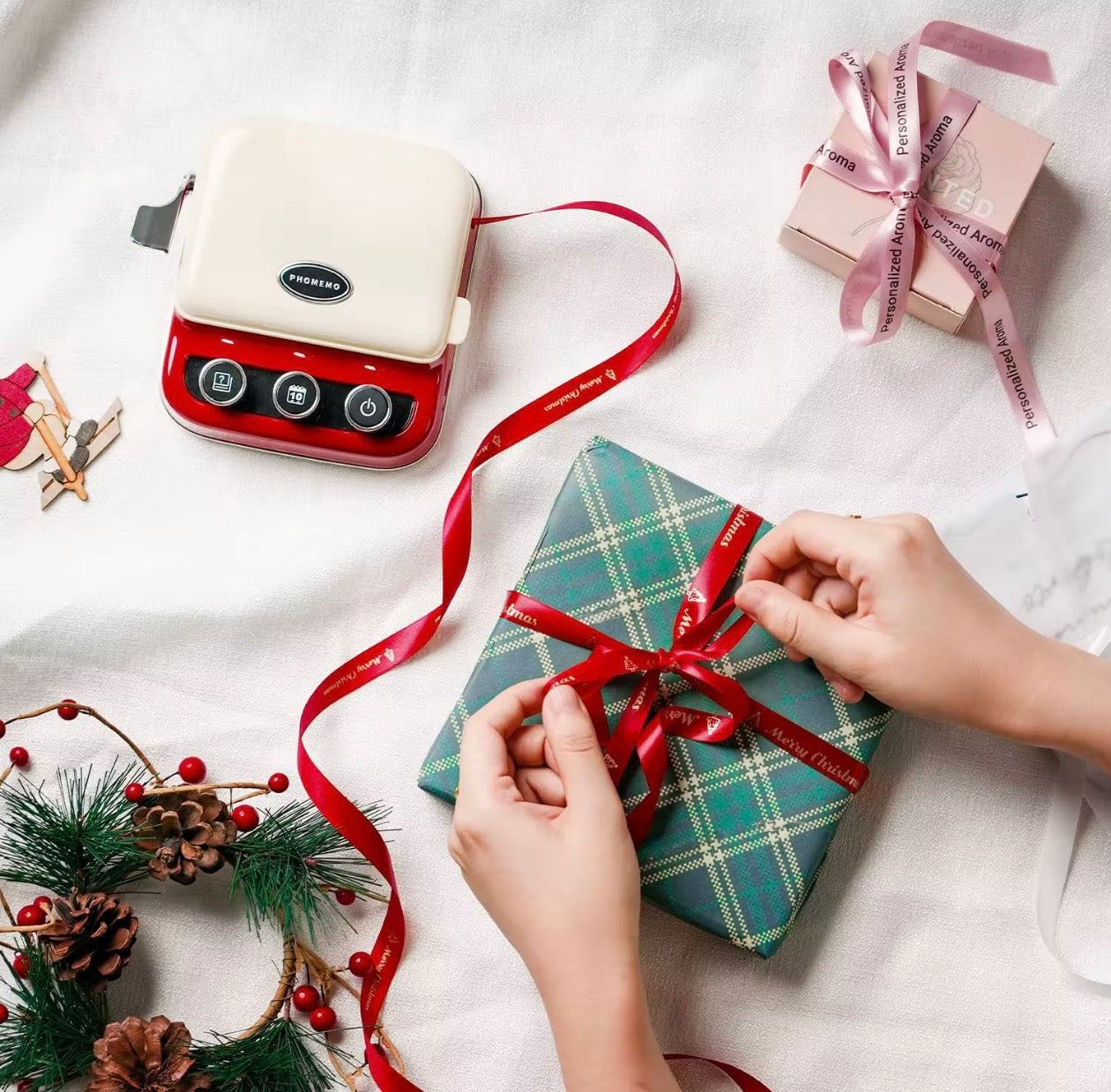 Phomemo Ribbon Label Printer, P15 Custom Text/Icon Mini
Portable Label Maker Machine with Tape for Gift